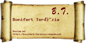 Bonifert Terézia névjegykártya